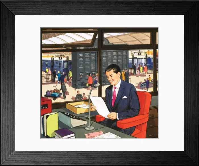 Framed Print : Railway Station Announcer Framed Print : Railway Station Announcer