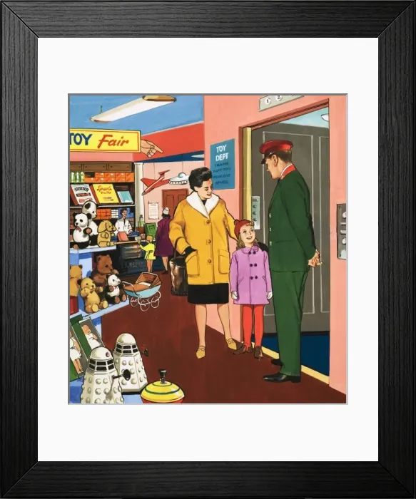 Framed Print : Lift Attendant