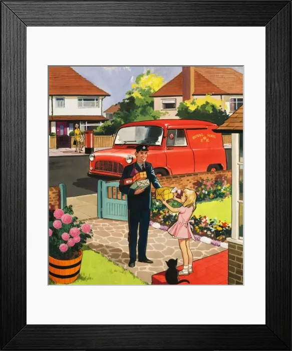 Framed Print : Postman. People You See. Postman. From Teddy Bear (date unknown) Framed Print : Postman. People You See. Postman. From Teddy Bear (date unknown)