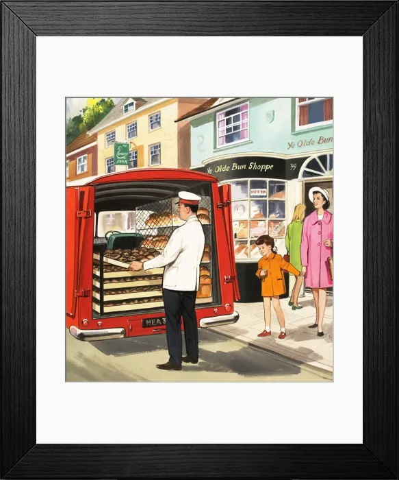Framed Print : Bakers delivery man Framed Print : Bakers delivery man