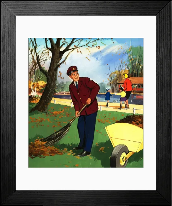 Framed Print : Park attendant Framed Print : Park attendant