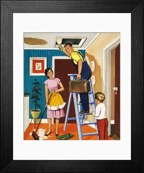 Framed Print : Repairman. People You See. Repairman. From Teddy Bear (2 January 1965) Framed Print : Repairman. People You See. Repairman. From Teddy Bear (2 January 1965)