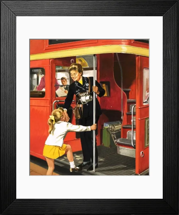 Framed Print : Bus conductor Framed Print : Bus conductor