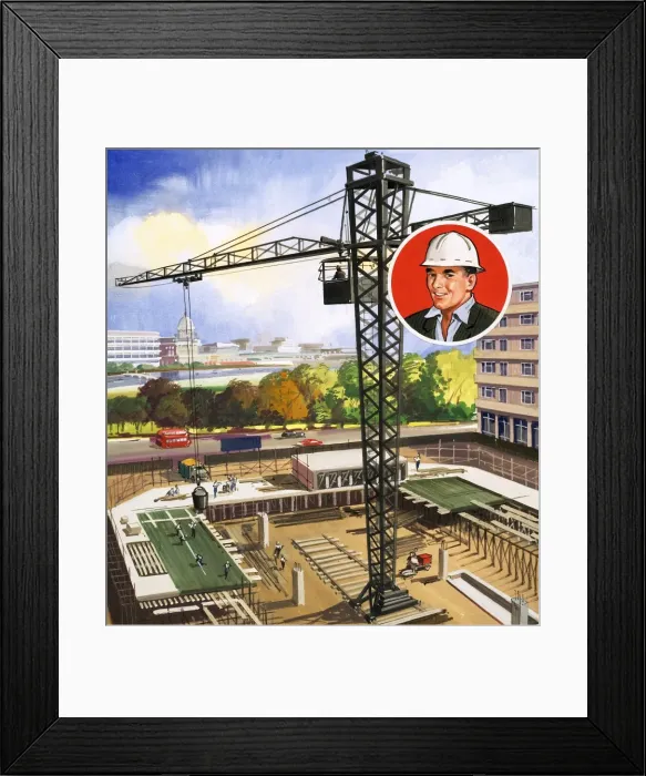 Framed Print : Crane Driver Framed Print : Crane Driver