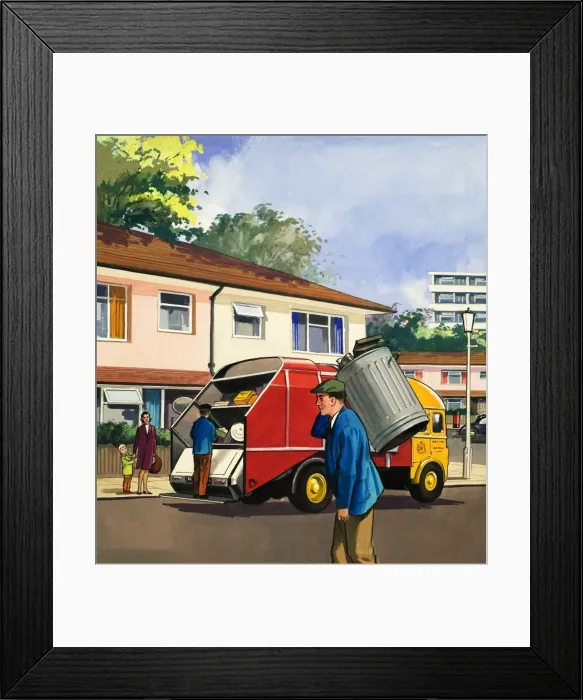 Framed Print : Dustmen. People You See. Dustmen. From Teddy Bear (4 November 1967) Framed Print : Dustmen. People You See. Dustmen. From Teddy Bear (4 November 1967)