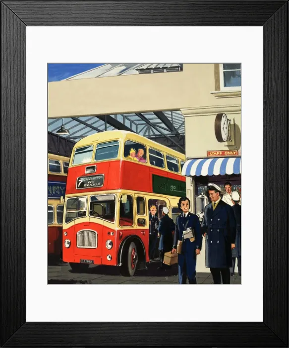 Framed Print : Bus drivers and conductors Framed Print : Bus drivers and conductors