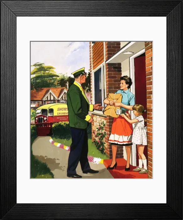 Framed Print : Laundry delivery service Framed Print : Laundry delivery service