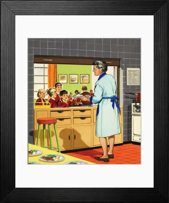 Framed Print : School dinner lady Framed Print : School dinner lady