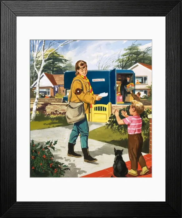Framed Print : Postman and postwoman Framed Print : Postman and postwoman