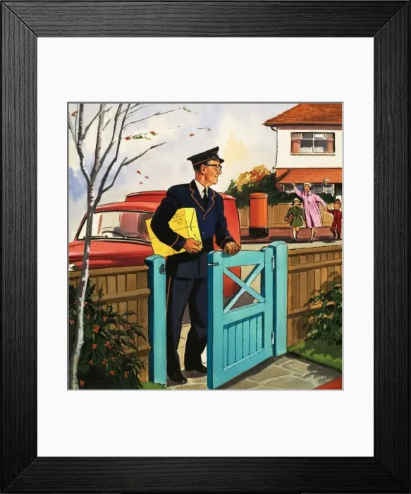 Framed Print : Postman. People You See. Postman. From Teddy Bear (19 December 1964) Framed Print : Postman. People You See. Postman. From Teddy Bear (19 December 1964)