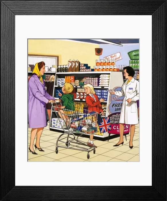 Framed Print : Shop assistan Framed Print : Shop assistan