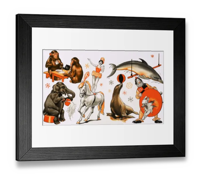 Framed Print : Circus montage Framed Print : Circus montage