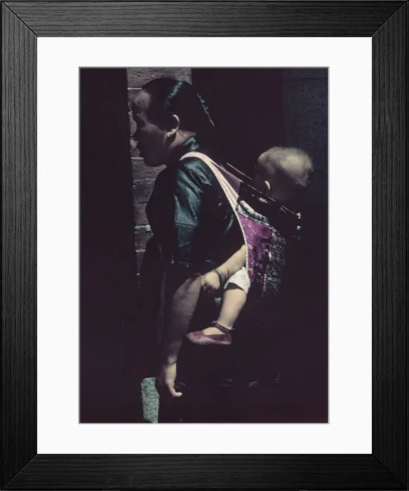 Framed Print : Mother and baby - Hong Kong Framed Print : Mother and baby - Hong Kong