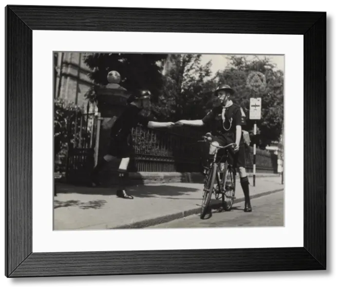 Framed Print : Scouts during Wartime