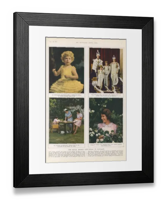 Framed Print : Princess Elizabeths life-story in pictures Framed Print : Princess Elizabeths life-story in pictures