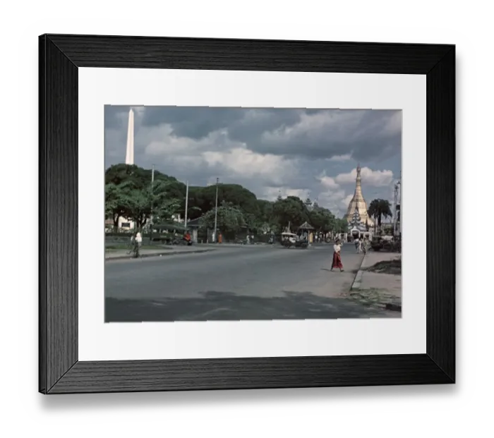 Framed Print : Sule Pagoda Road - Rangoon Framed Print : Sule Pagoda Road - Rangoon