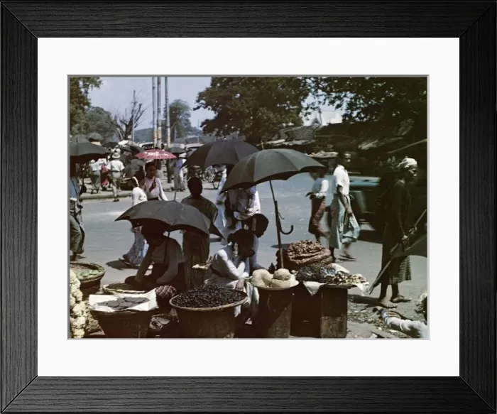 Framed Print : Sidewalk Sales - Rangoon Framed Print : Sidewalk Sales - Rangoon