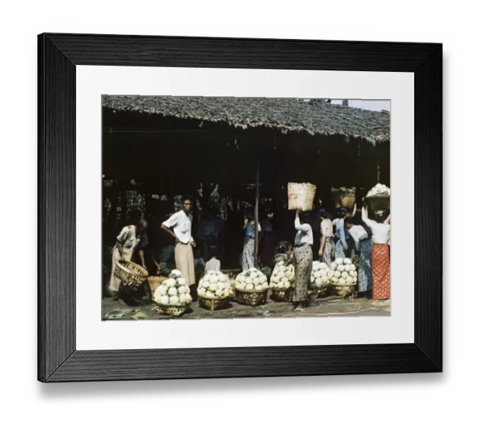 Framed Print : Vegetable bazaar - Rangoon Framed Print : Vegetable bazaar - Rangoon