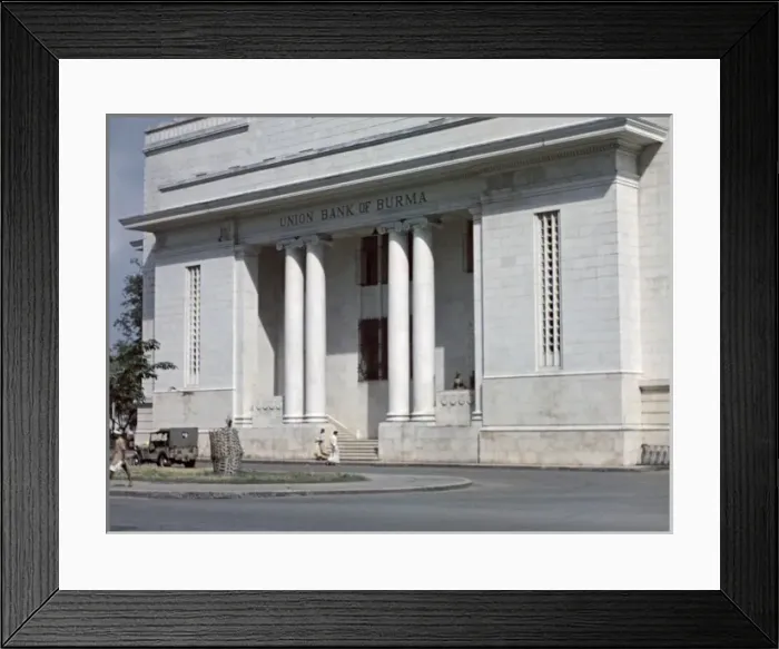 Framed Print : Union Bank of Burma - Rangoon Framed Print : Union Bank of Burma - Rangoon