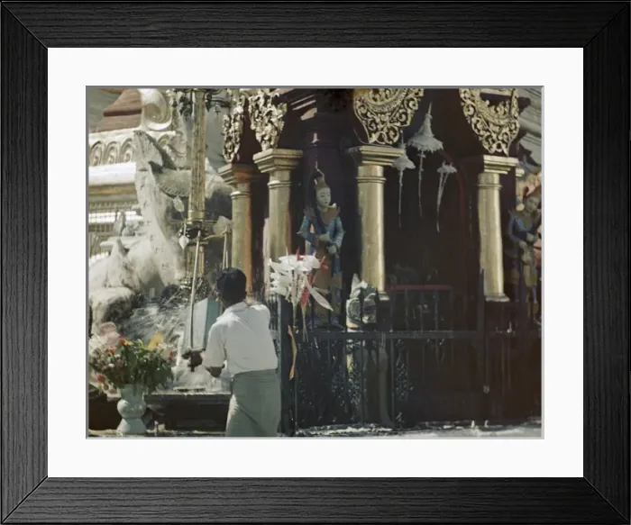 Framed Print : Shwedagon Pagoda -propitiating Gnats - Rangoon Framed Print : Shwedagon Pagoda -propitiating Gnats - Rangoon