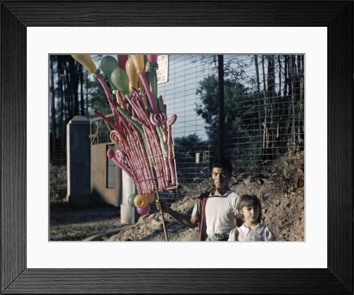 Framed Print : Balloons and Anne - Rangoon Framed Print : Balloons and Anne - Rangoon