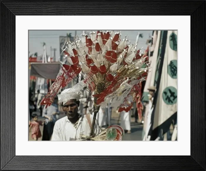 Framed Print : Prayer Flag Seller - Rangoon Framed Print : Prayer Flag Seller - Rangoon
