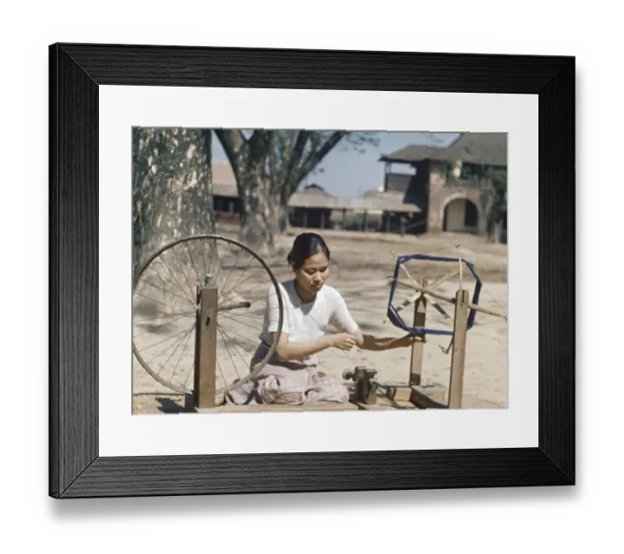 Framed Print : Blind spinning girl - Rangoon Framed Print : Blind spinning girl - Rangoon