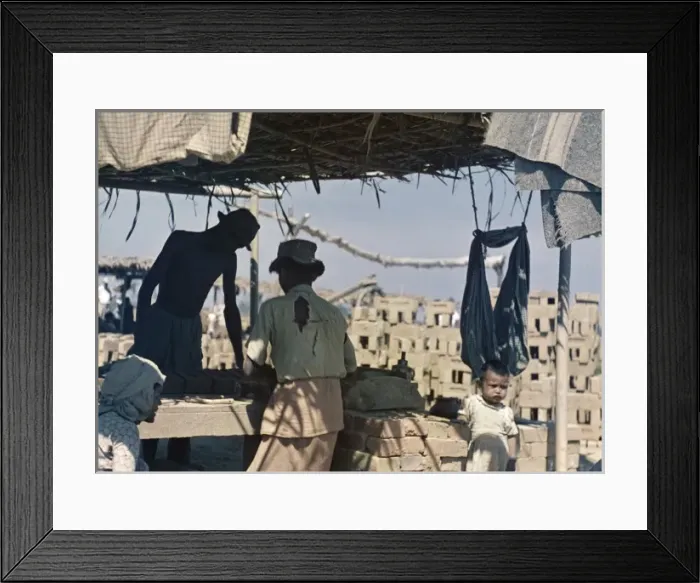 Framed Print : Brick making hand shaping - Rangoon Framed Print : Brick making hand shaping - Rangoon
