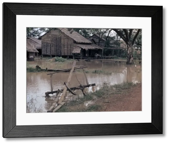Framed Print : Rice - paddy workers basha - Rangoon Framed Print : Rice - paddy workers basha - Rangoon