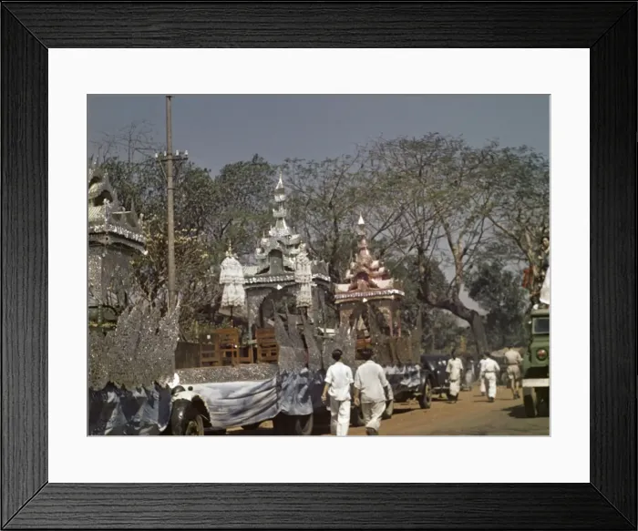 Framed Print : Peace Pagoda Parade - Rangoon Framed Print : Peace Pagoda Parade - Rangoon