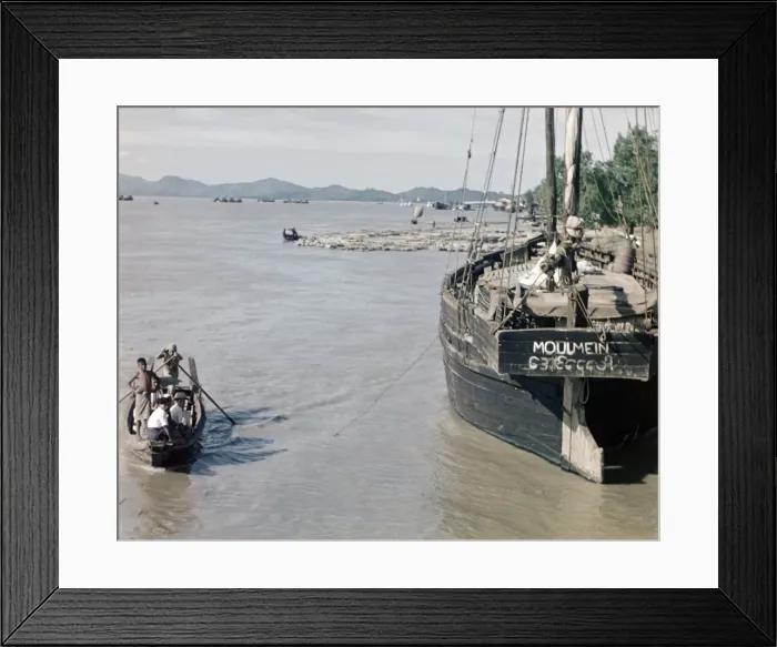 Framed Print : ferry landing - Moulmein Framed Print : ferry landing - Moulmein