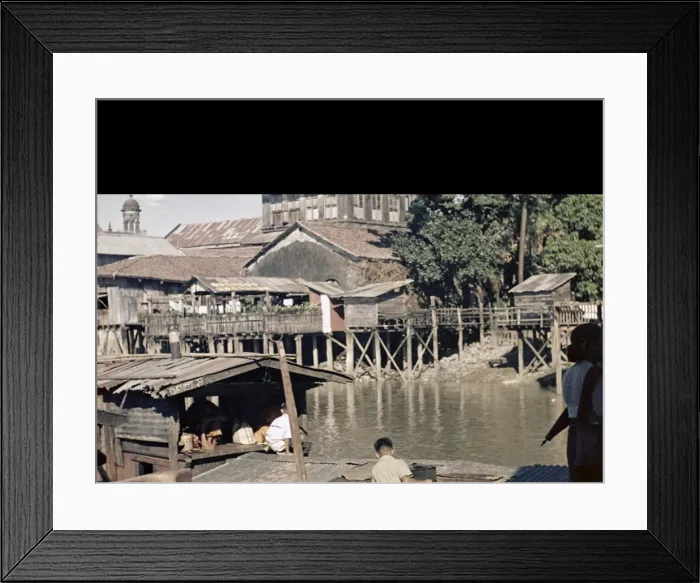 Framed Print : ferry to Namaw - Moulmein Framed Print : ferry to Namaw - Moulmein
