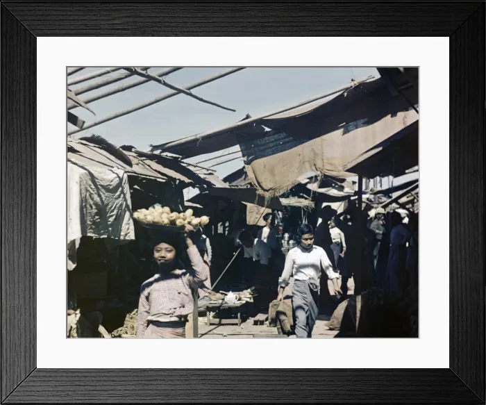 Framed Print : bazaar stall holders - Moulmein Framed Print : bazaar stall holders - Moulmein