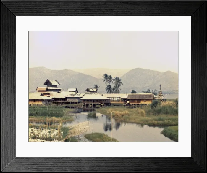 Framed Print : stilt houses - Inle Lake Framed Print : stilt houses - Inle Lake