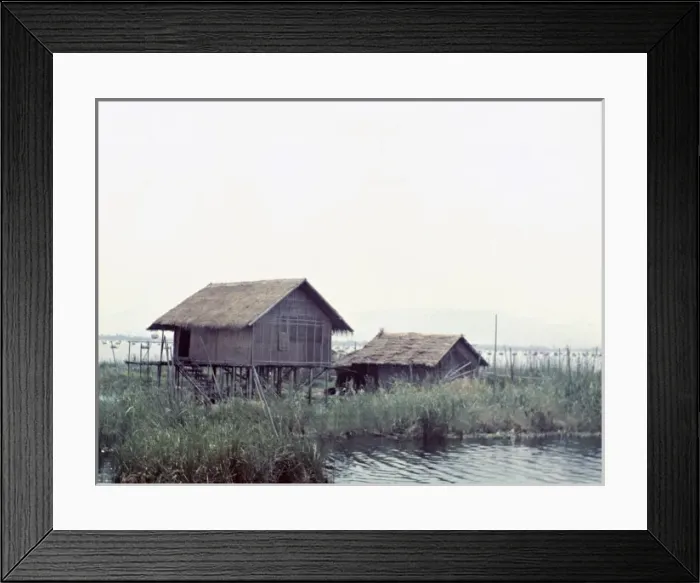 Framed Print : stilt houses - Inle Lake Framed Print : stilt houses - Inle Lake