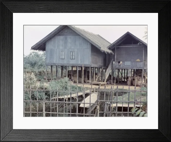Framed Print : entrance to village - Inle Lake Framed Print : entrance to village - Inle Lake