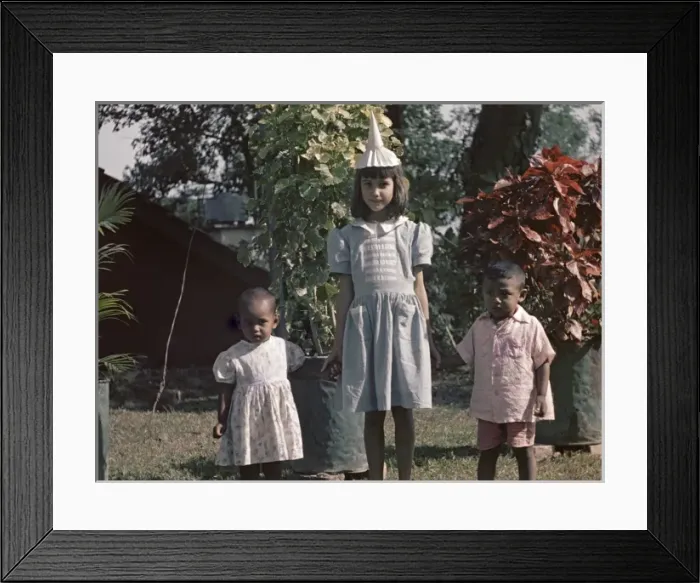 Framed Print : children of House Staff - Rangoon Framed Print : children of House Staff - Rangoon