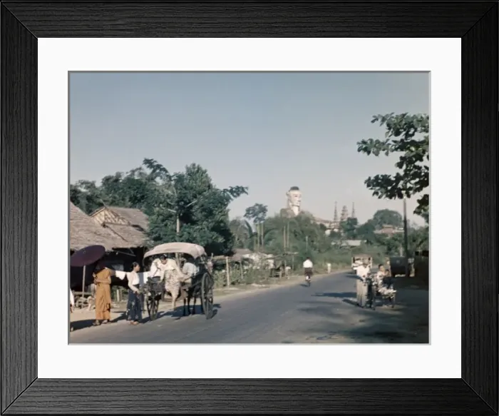 Framed Print : Reclining Buddha near Kokine - Rangoon Framed Print : Reclining Buddha near Kokine - Rangoon