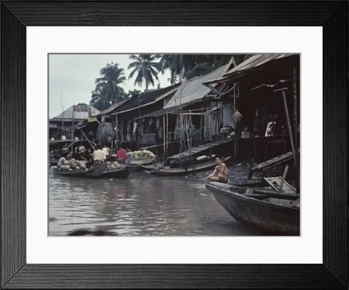 Framed Print : Floating bazaar - Thailand Framed Print : Floating bazaar - Thailand