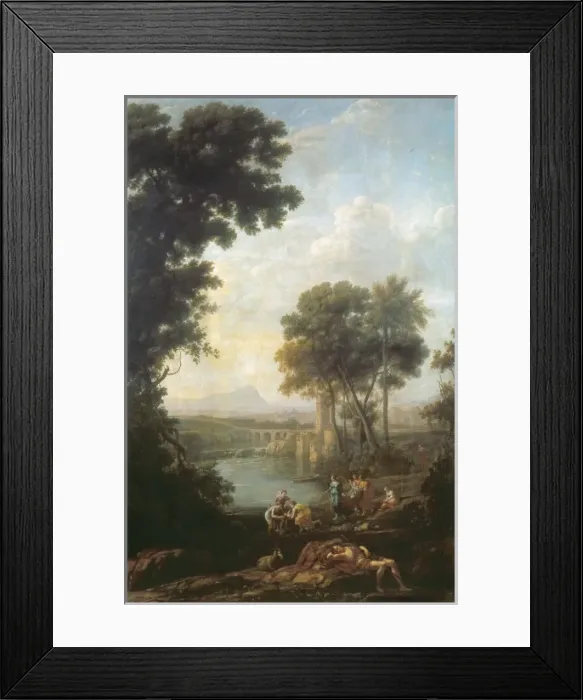 Framed Print : Landscape with the Finding of Moses Framed Print : Landscape with the Finding of Moses