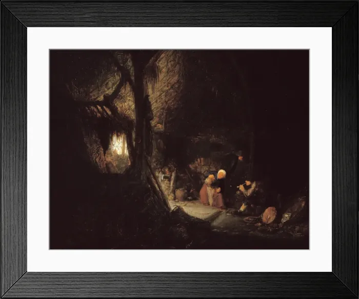 Framed Print : Interior with a Peasant Family Framed Print : Interior with a Peasant Family