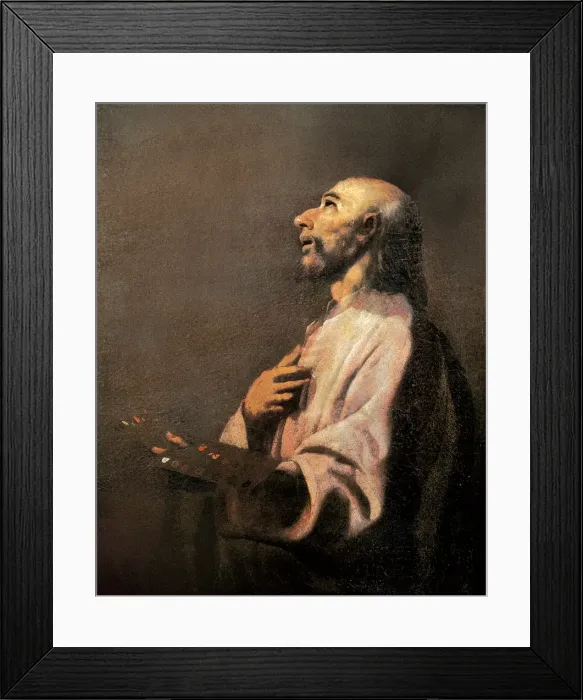 Framed Print : Saint Luke as a Painter Before Christ on the Cross Framed Print : Saint Luke as a Painter Before Christ on the Cross