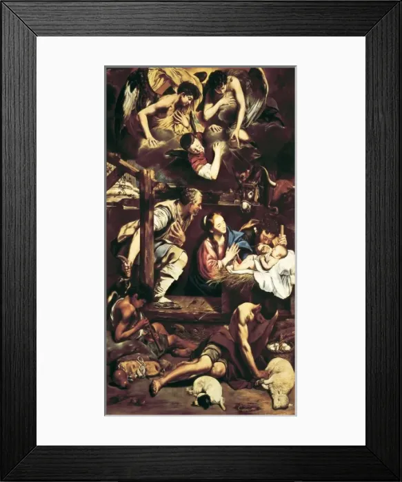 Framed Print : The Adoration of the Shepherds Framed Print : The Adoration of the Shepherds