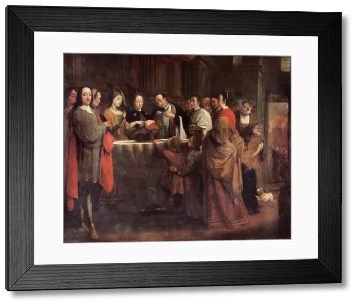 Framed Print : Baptism of Saint Francis Framed Print : Baptism of Saint Francis