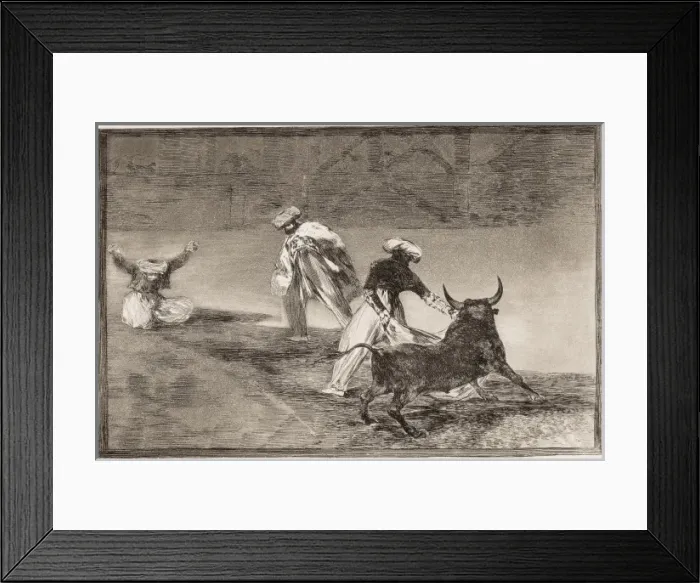 Framed Print : They (the Moors) play another bull with the cape in an enclo Framed Print : They (the Moors) play another bull with the cape in an enclo