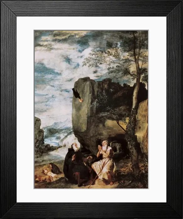 Framed Print : Saint Anthony the Abbot and Saint Paul the Hermit Framed Print : Saint Anthony the Abbot and Saint Paul the Hermit