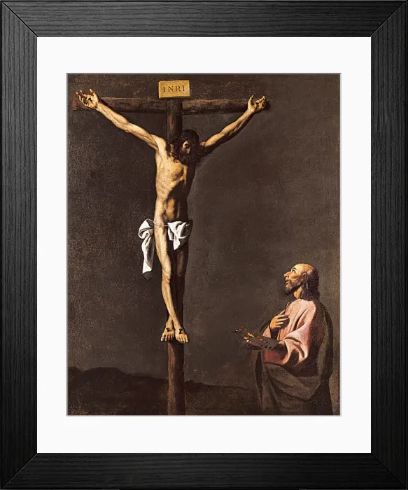 Framed Print : Saint Luke as a Painter Before Christ on the Cross Framed Print : Saint Luke as a Painter Before Christ on the Cross