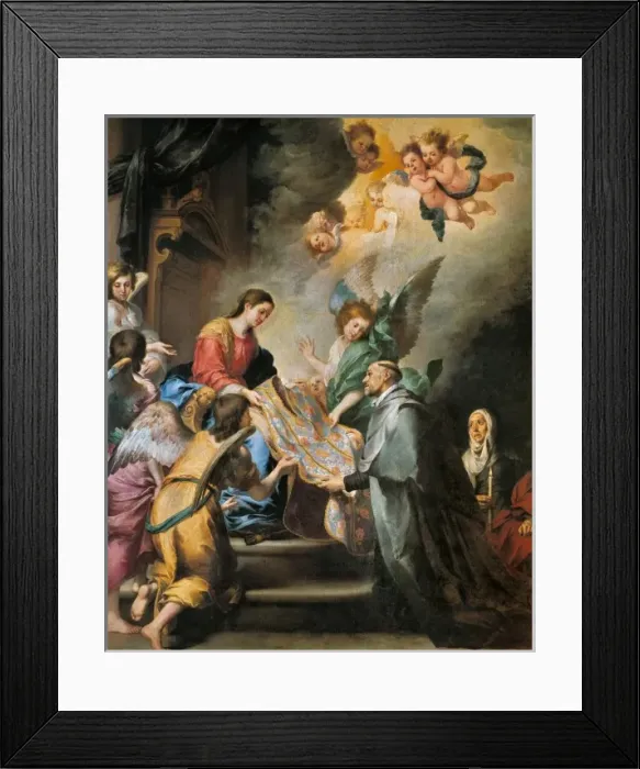 Framed Print : The Descent of the Virgin Mary to Reward St Framed Print : The Descent of the Virgin Mary to Reward St
