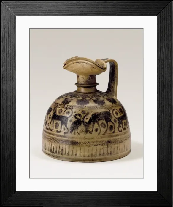 Framed Print : Lekythos. Archaic Greek Framed Print : Lekythos. Archaic Greek