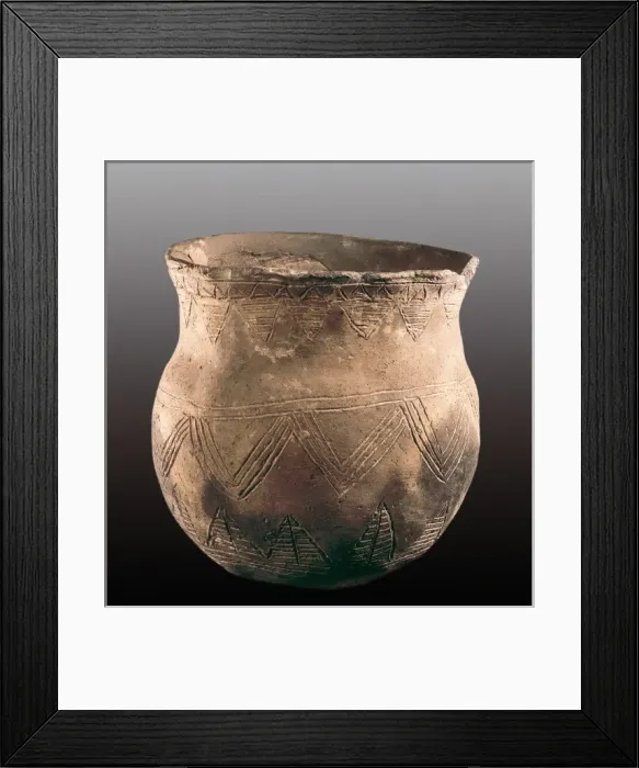 Framed Print : Bell-Shaped Vase. Neolithic Framed Print : Bell-Shaped Vase. Neolithic